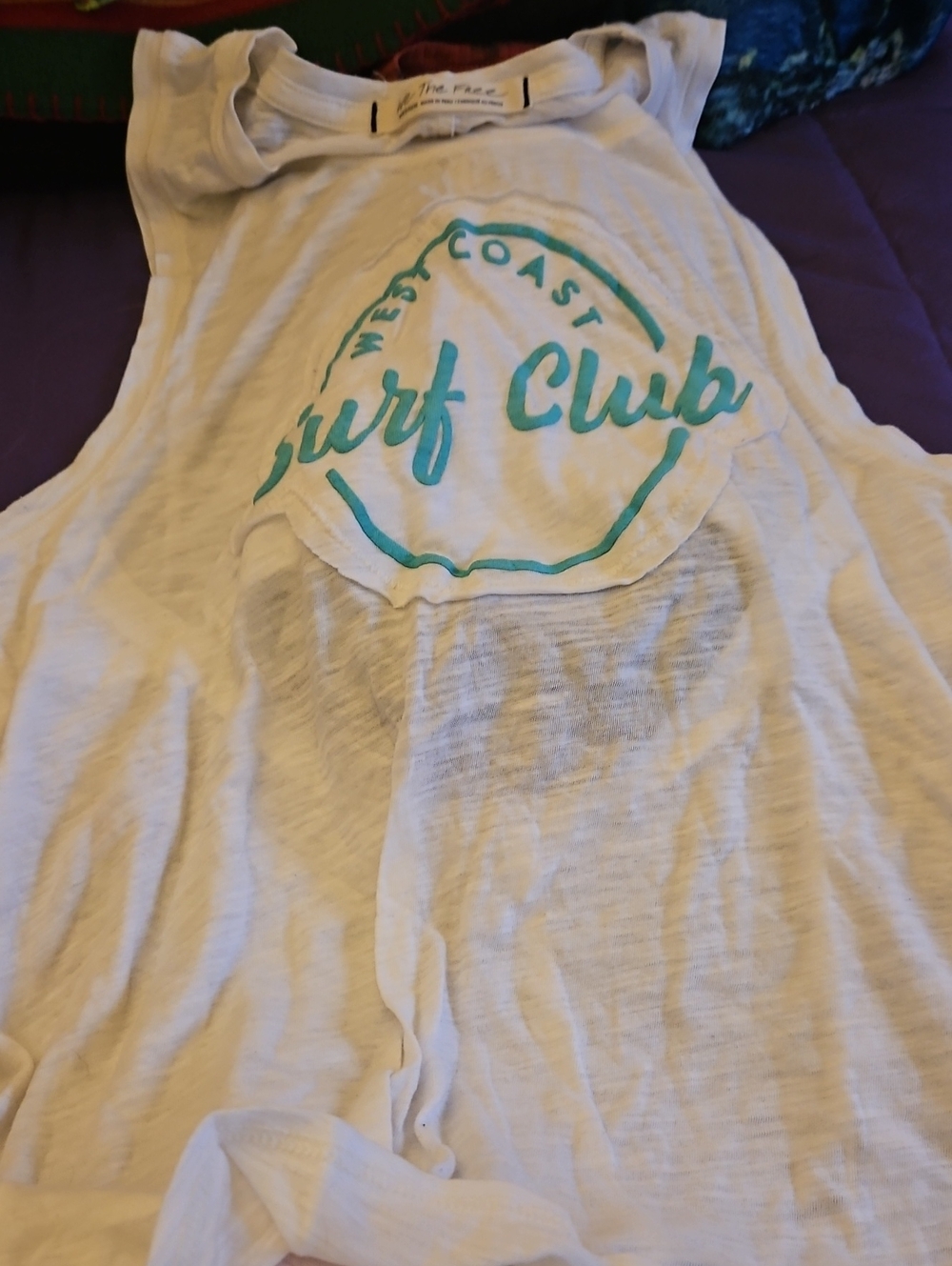 Free People Martine Surf-Club Patch Tank Top Medium